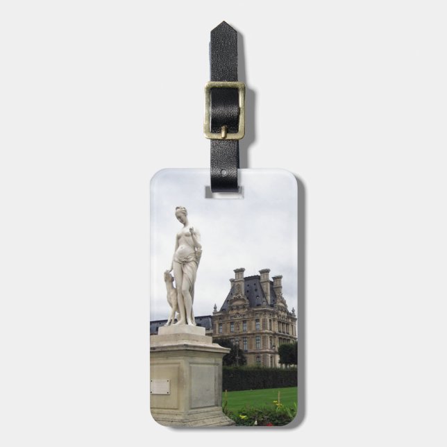 Statue on the Louvre Grounds Luggage Tag (Front Vertical)