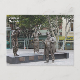Statues in Brisbane, Australia Postcard