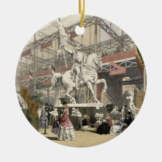 Statues in the Belgium section of the Great Exhibi Ceramic Ornament (Front)