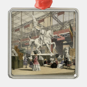 Statues in the Belgium section of the Great Exhibi Metal Ornament