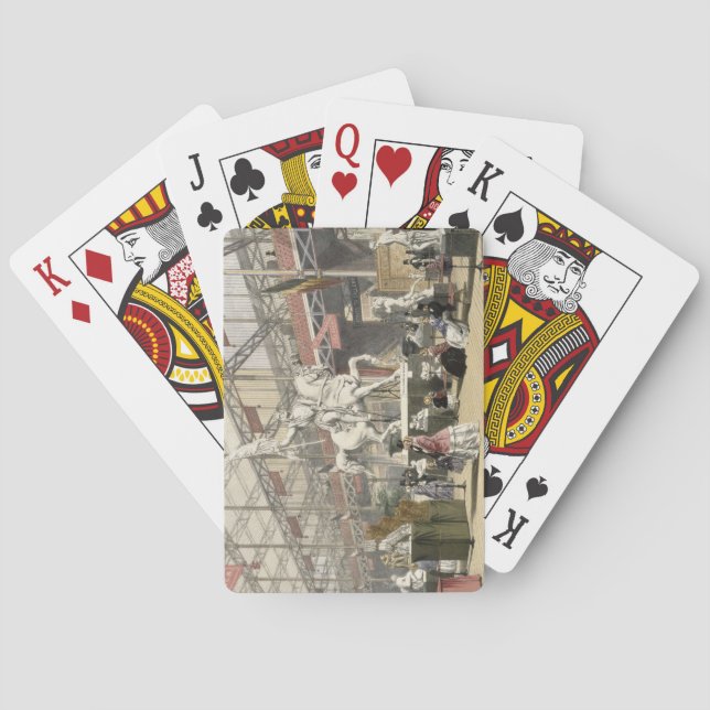 Statues in the Belgium section of the Great Exhibi Playing Cards (Back)