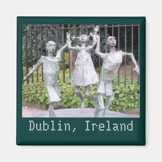 Statues of Dublin, Ireland Magnet (Front)