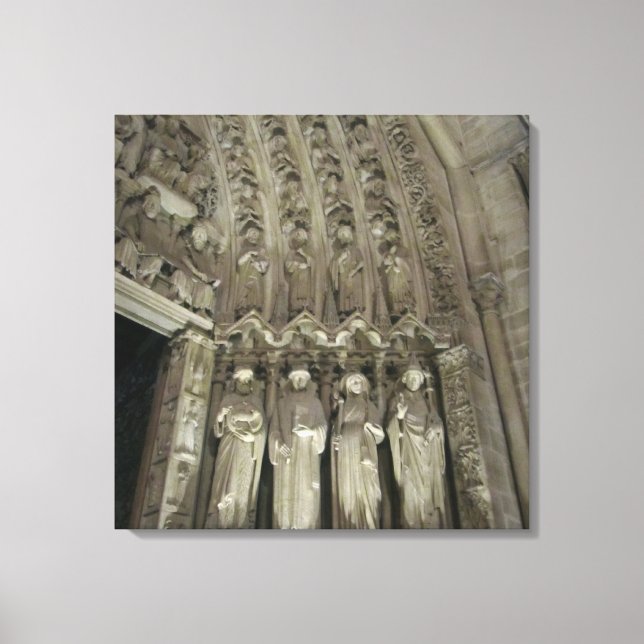 Statues of Notre Dame Canvas Print (Front)