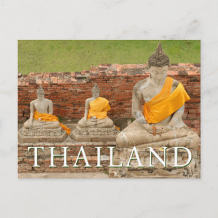 Statues of Sitting Buddhas   Happy Birthday Postcard