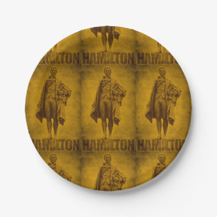 Statuesque Alexander Hamilton Design Paper Plate