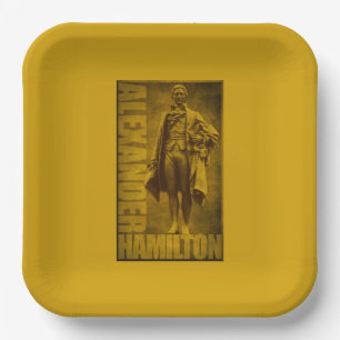 Statuesque Alexander Hamilton Paper Plate