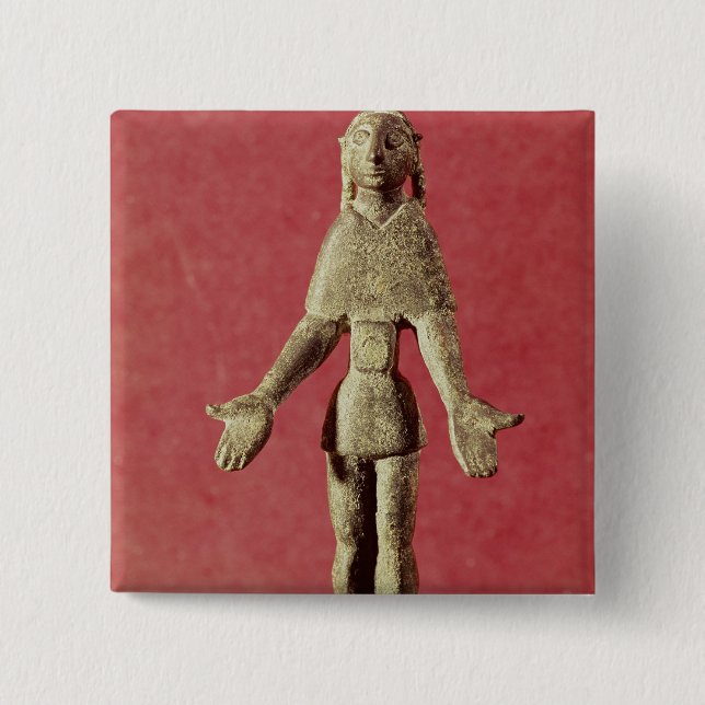 Statuette 2 Inch Square Button (Front)