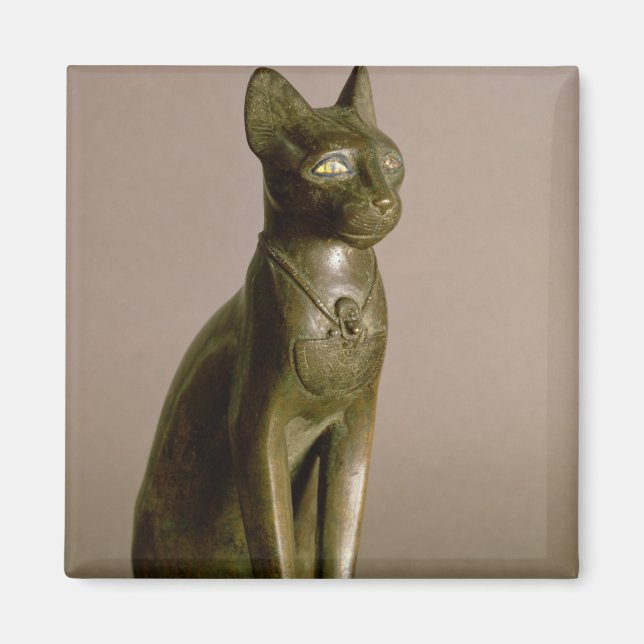 Statuette of a cat representing the goddess Bastet Magnet (Front)