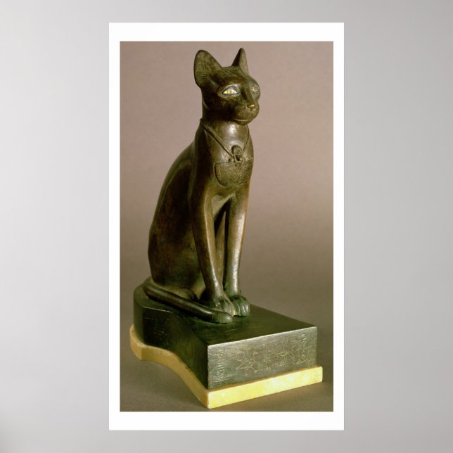 Statuette of a cat representing the goddess Bastet Poster (Front)