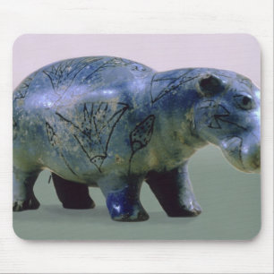 Statuette of a hippopotamus mouse pad