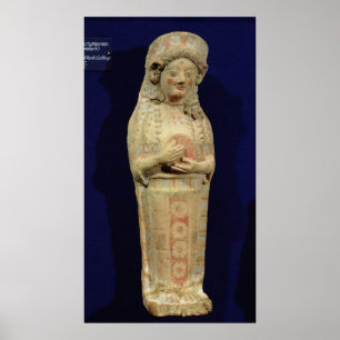 Statuette of a musician poster