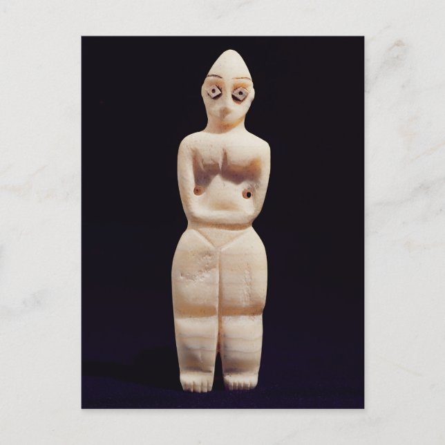 Statuette of a woman, early 4th millennium BC Postcard (Front)