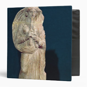 Statuette of a woman playing a double flute binder