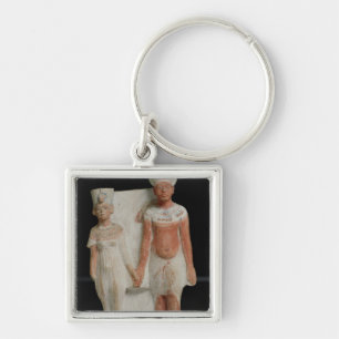Statuette of Amenophis IV  and Nefertiti Keychain