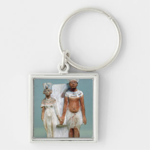 Statuette of Amenophis IV  and Nefertiti Keychain