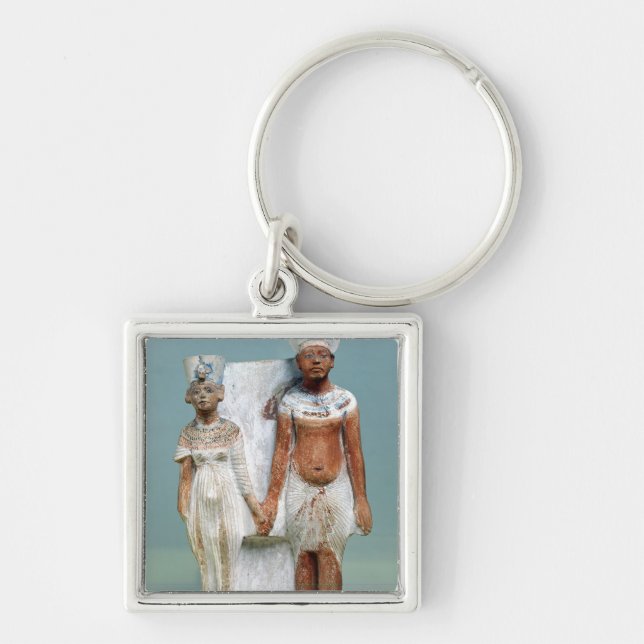 Statuette of Amenophis IV  and Nefertiti Keychain (Front)