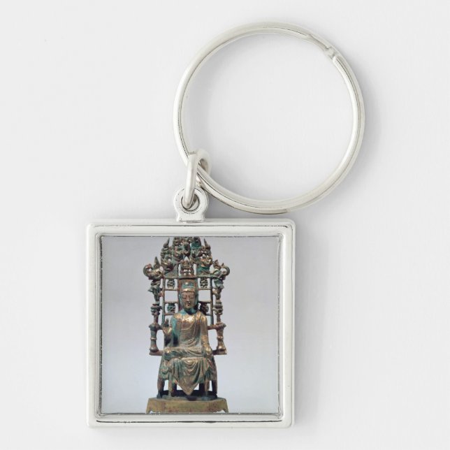 Statuette of Buddha in meditation, Tang Keychain (Front)
