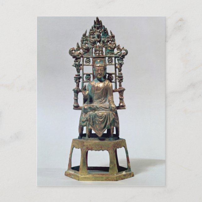 Statuette of Buddha in meditation, Tang Postcard (Front)