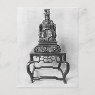 Statuette of Confucius as a Mandarin, Qing Postcard