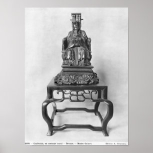 Statuette of Confucius as a Mandarin, Qing Poster