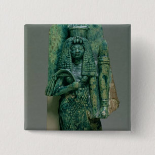 Statuette of Queen Tiye, wife of Amenophis III, Ne 2 Inch Square Button