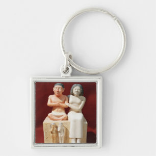 Statuette of the dwarf Seneb and his family Keychain