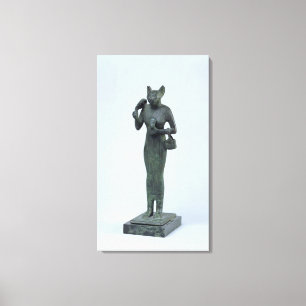 Statuette of the goddess Bastet Canvas Print