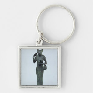 Statuette of the goddess Bastet Keychain