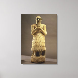 Statuette of the official or steward Ebih-Il worsh Canvas Print