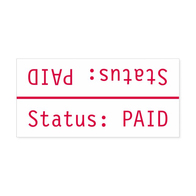 "Status: PAID" Rubber Stamp (Design)