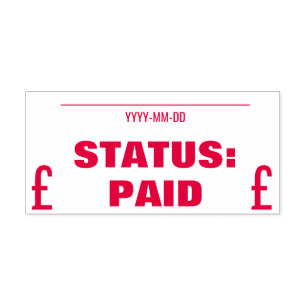 "STATUS: PAID" Rubber Stamp