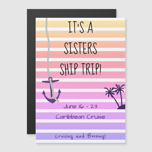 Statut de croisière personnalisé Magnet Pastels (Devant / Derrière)