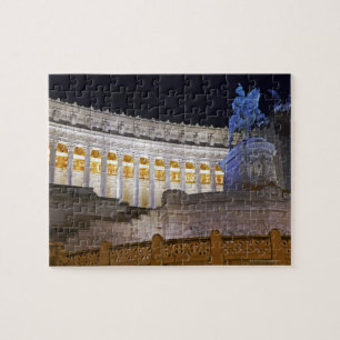 Staue and columns at the monument Vittorio Jigsaw Puzzle