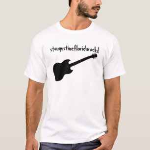 staugustinefloridarocks! black guitar T-Shirt