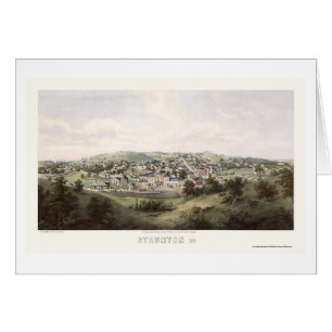 Staunton, carte panoramique de VA - 1857
