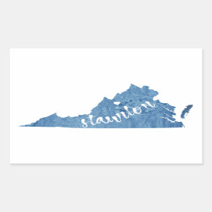 Staunton Virginia Wood Grain Sticker
