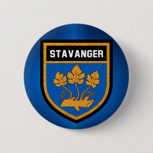 Stavanger  Flag 2 Inch Round Button
