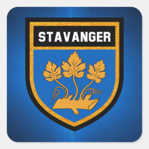 Stavanger Flag Square Sticker