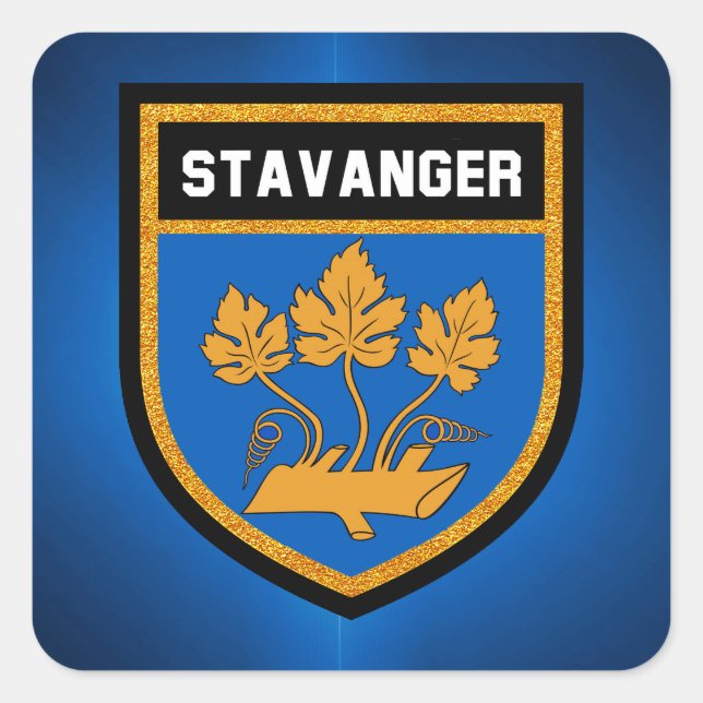 Stavanger  Flag Square Sticker (Front)