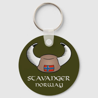 Stavanger Norway Viking Hat Keychain