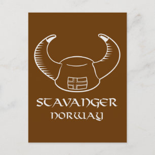 Stavanger Norway Viking Hat Postcard