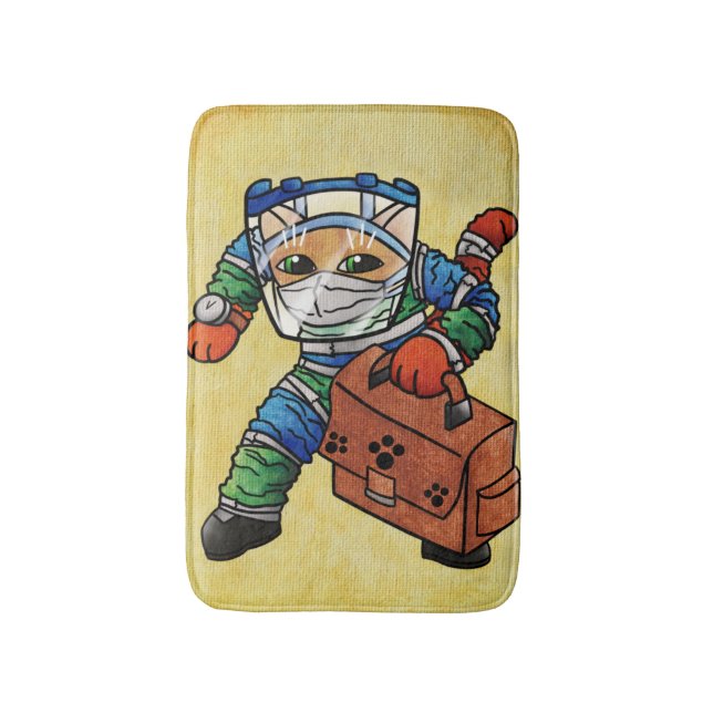 Stay Alert Safety Cat Bath Mat (Front Vertical)