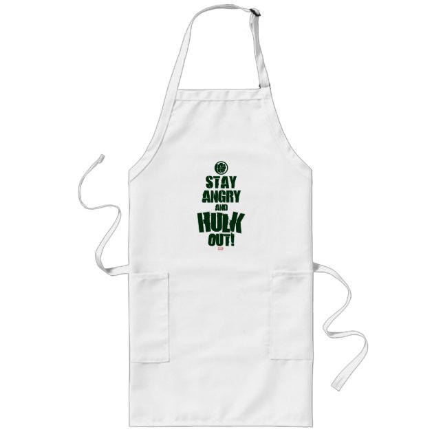 Stay Angry And Hulk Out Long Apron (Front)