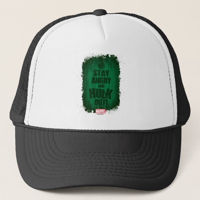Stay Angry And Hulk Out Trucker Hat (Front)