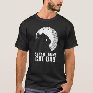 Stay at Home Cat Dad Cat Father's Day Kitten Pare T-Shirt