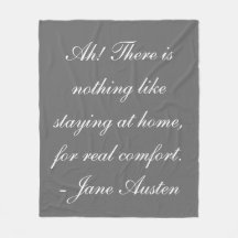 "Stay At Home" Jane Austen Fleece Blanket