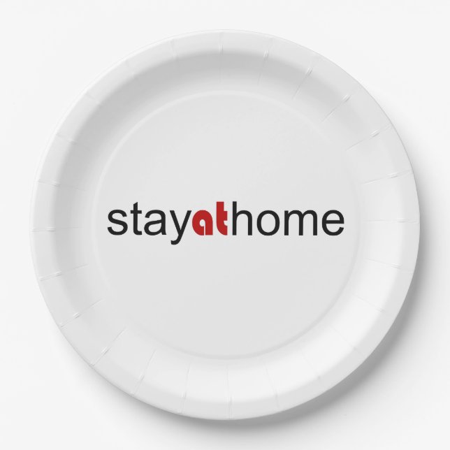 Stay at home paper plate (Front)