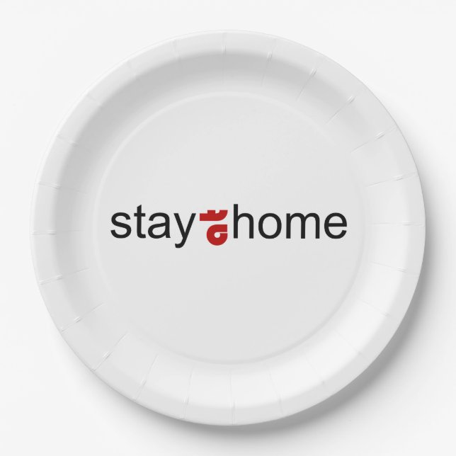 Stay at home paper plate (Front)