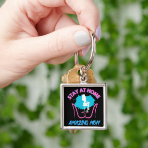 Stay At Home Retired Mom Mother Pink Ladies Shoes Keychain