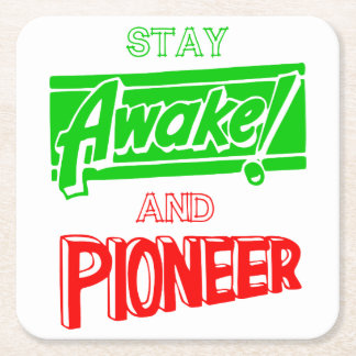 Stay Awake and Pioneer Square Paper Coaster